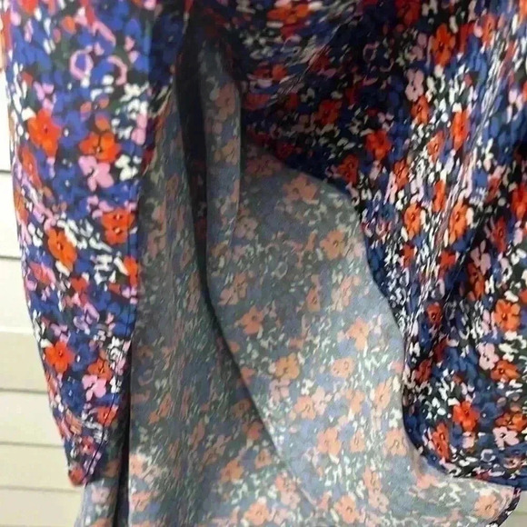 Parker Jemma Sleeveless Silk Blend Dress Size Small Multi Ditsy - Picture 6 of 15